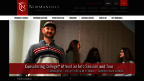 What Normandale.edu website looked like in 2020 (4 years ago)