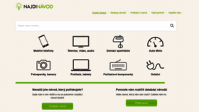 What Najdinavod.cz website looked like in 2020 (4 years ago)