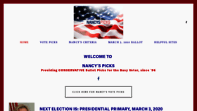 What Nancyspicks.com website looked like in 2020 (4 years ago)
