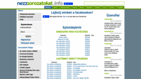 What Nezzsorozatokat.info website looked like in 2020 (4 years ago)