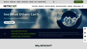 What Netscout.com website looked like in 2020 (4 years ago)