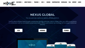 What Nexus.global website looked like in 2020 (4 years ago)