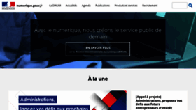 What Numerique.gouv.fr website looked like in 2020 (4 years ago)