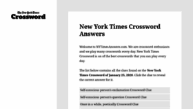 What Nytimesanswers.com website looked like in 2020 (4 years ago)