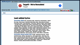 What Nomorelyrics.net website looked like in 2020 (4 years ago)