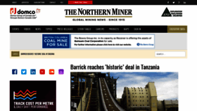 What Northernminer.com website looked like in 2020 (5 years ago)