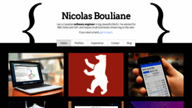 What Nicolasbouliane.com website looked like in 2020 (4 years ago)