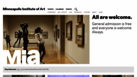 What New.artsmia.org website looked like in 2020 (4 years ago)