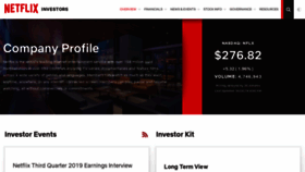 What Netflixinvestor.com website looked like in 2020 (4 years ago)