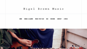 What Nigelbrownmusic.com website looked like in 2020 (4 years ago)