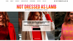 What Notdressedaslamb.com website looked like in 2020 (4 years ago)