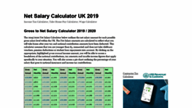 What Netsalarycalculator.co.uk website looked like in 2020 (4 years ago)