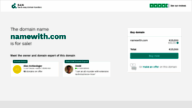 What Namewith.com website looked like in 2020 (5 years ago)