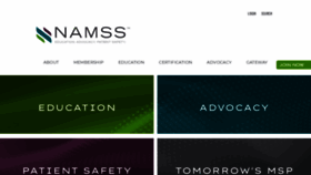 What Namss.org website looked like in 2020 (4 years ago)