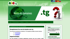 What Nic.tg website looked like in 2020 (4 years ago)