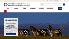 What Nationalzoo.si.edu website looked like in 2020 (4 years ago)