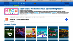 What Neonspiele.de website looked like in 2020 (4 years ago)