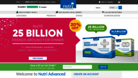What Nutri-online1.co.uk website looked like in 2020 (4 years ago)