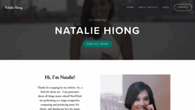 What Nataliehiong.com website looked like in 2020 (4 years ago)