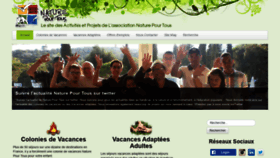 What Naturepourtous.fr website looked like in 2020 (4 years ago)