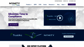 What Nymity.com website looked like in 2020 (4 years ago)