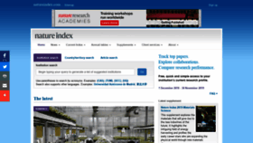 What Natureindex.com website looked like in 2020 (4 years ago)