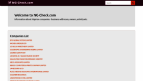 What Ng-check.com website looked like in 2020 (4 years ago)