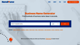 What Namebounce.com website looked like in 2020 (4 years ago)