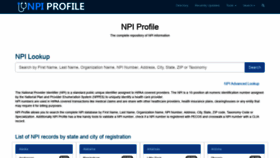 What Npiprofile.com website looked like in 2020 (4 years ago)