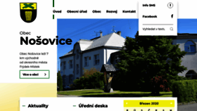 What Nosovice.cz website looked like in 2020 (4 years ago)