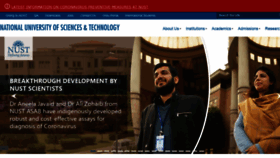 What Nust.edu.pk website looked like in 2020 (4 years ago)