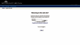 What Nipcons-lms.nust.edu.pk website looked like in 2020 (4 years ago)