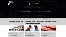 What Novadna.sk website looked like in 2020 (4 years ago)