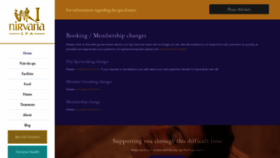 What Nirvanaspa.co.uk website looked like in 2020 (4 years ago)
