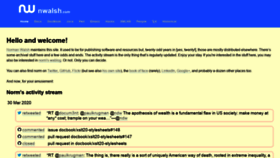 What Nwalsh.com website looked like in 2020 (5 years ago)