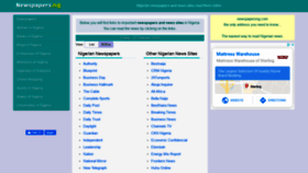What Newspapersng.com website looked like in 2020 (4 years ago)