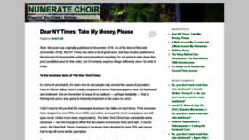 What Numeratechoir.com website looked like in 2020 (4 years ago)