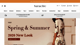 What Narachic.com website looked like in 2020 (4 years ago)