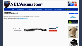 What Nflweather.com website looked like in 2020 (4 years ago)