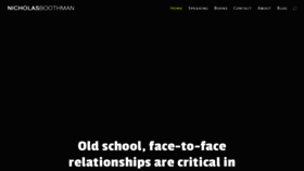 What Nicholasboothman.com website looked like in 2020 (4 years ago)