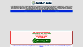 What Numberbaba.com website looked like in 2020 (4 years ago)
