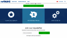 What Nettalk.ca website looked like in 2020 (4 years ago)