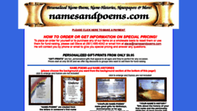 What Namesandpoems.com website looked like in 2020 (4 years ago)