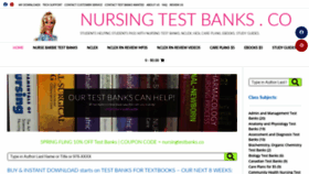 What Nursingtestbanks.co website looked like in 2020 (3 years ago)
