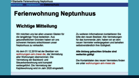What Neptunhuus.de website looked like in 2020 (4 years ago)