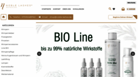 What Noble-lashes.de website looked like in 2020 (3 years ago)