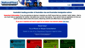 What Nationalvisas.com.au website looked like in 2020 (4 years ago)