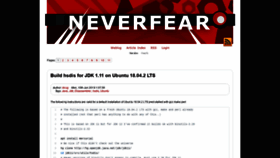 What Neverfear.org website looked like in 2020 (4 years ago)