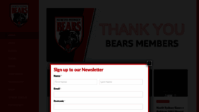 What Northsydneybears.com.au website looked like in 2020 (5 years ago)