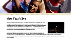 What Newyearseve.com.au website looked like in 2020 (3 years ago)